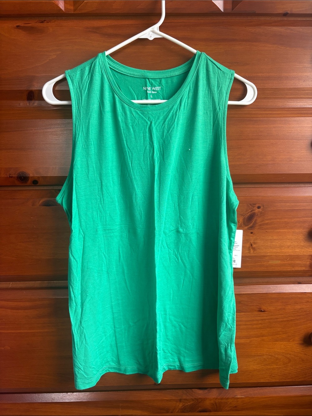 Nine West Kelly Green Sleeveless Tank Top
